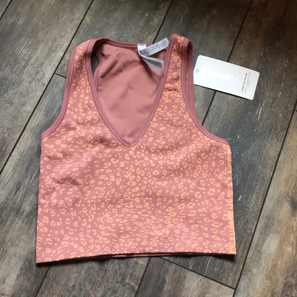 NEW Athleta reversible aurora crop rib tank small